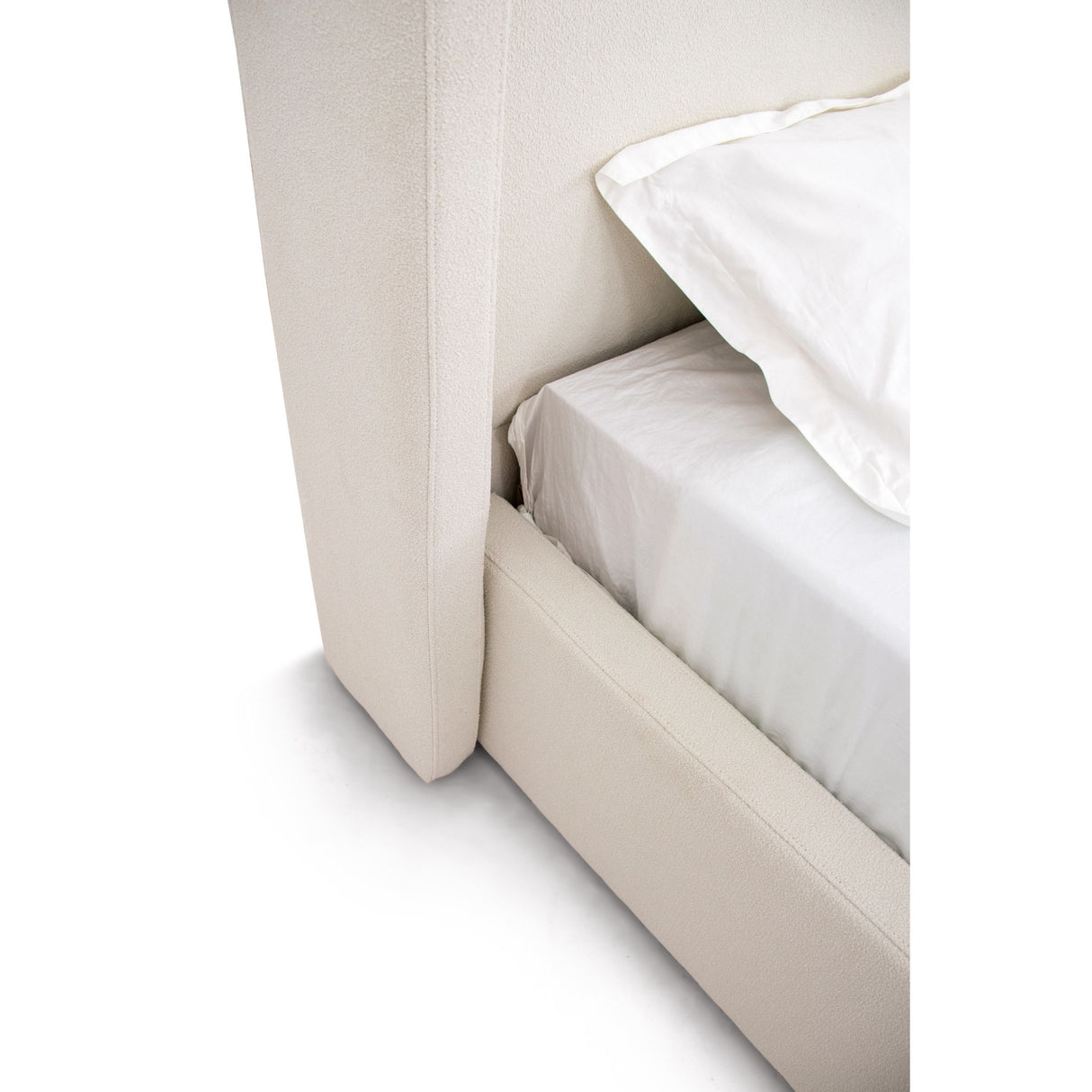 White Teddy Fabric Bed | OROA Modern Byrne | Oroa.com