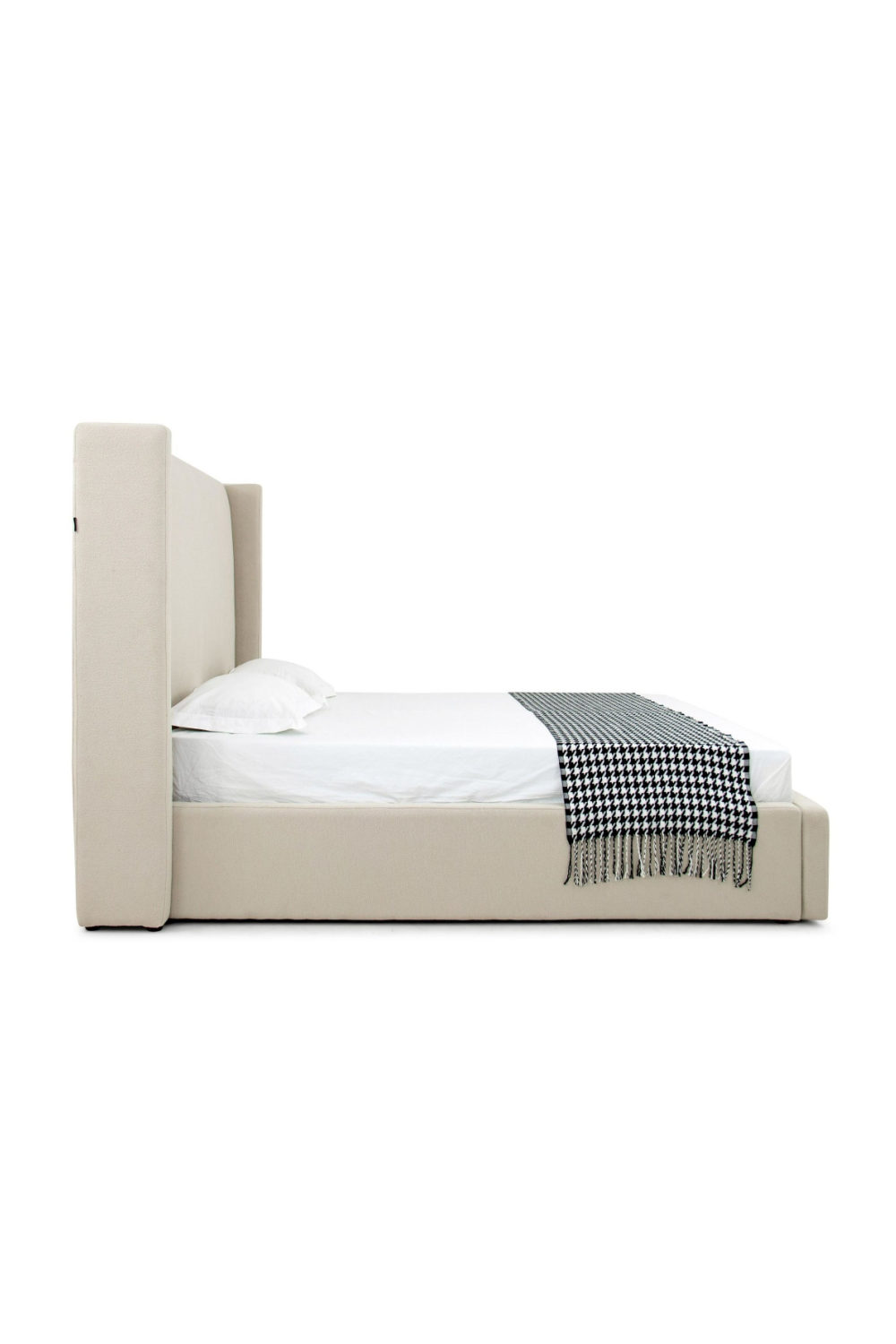 Beige Panel Headboard Bed | OROA Modern Byrne | Oroa.com