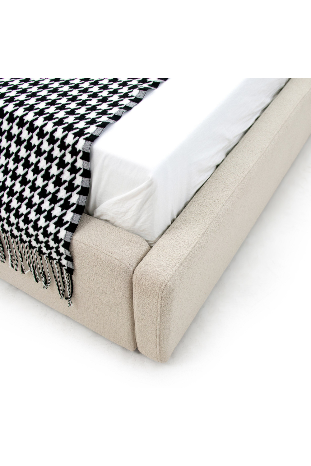 Beige Panel Headboard Bed | OROA Modern Byrne | Oroa.com