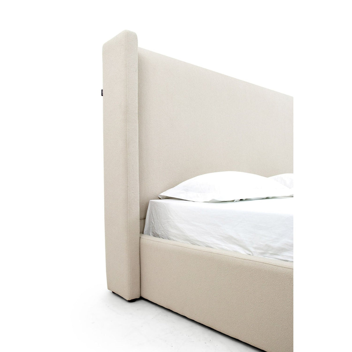 Beige Panel Headboard Bed – Byrne – alternate view 6