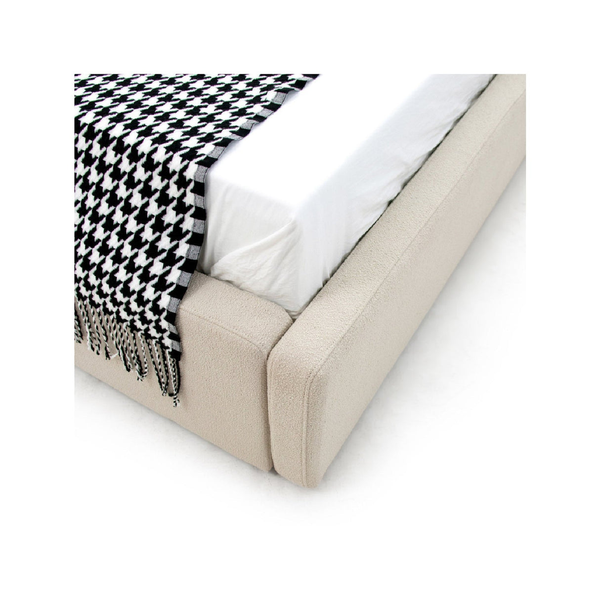 Beige Panel Headboard Bed – Byrne – alternate view 7