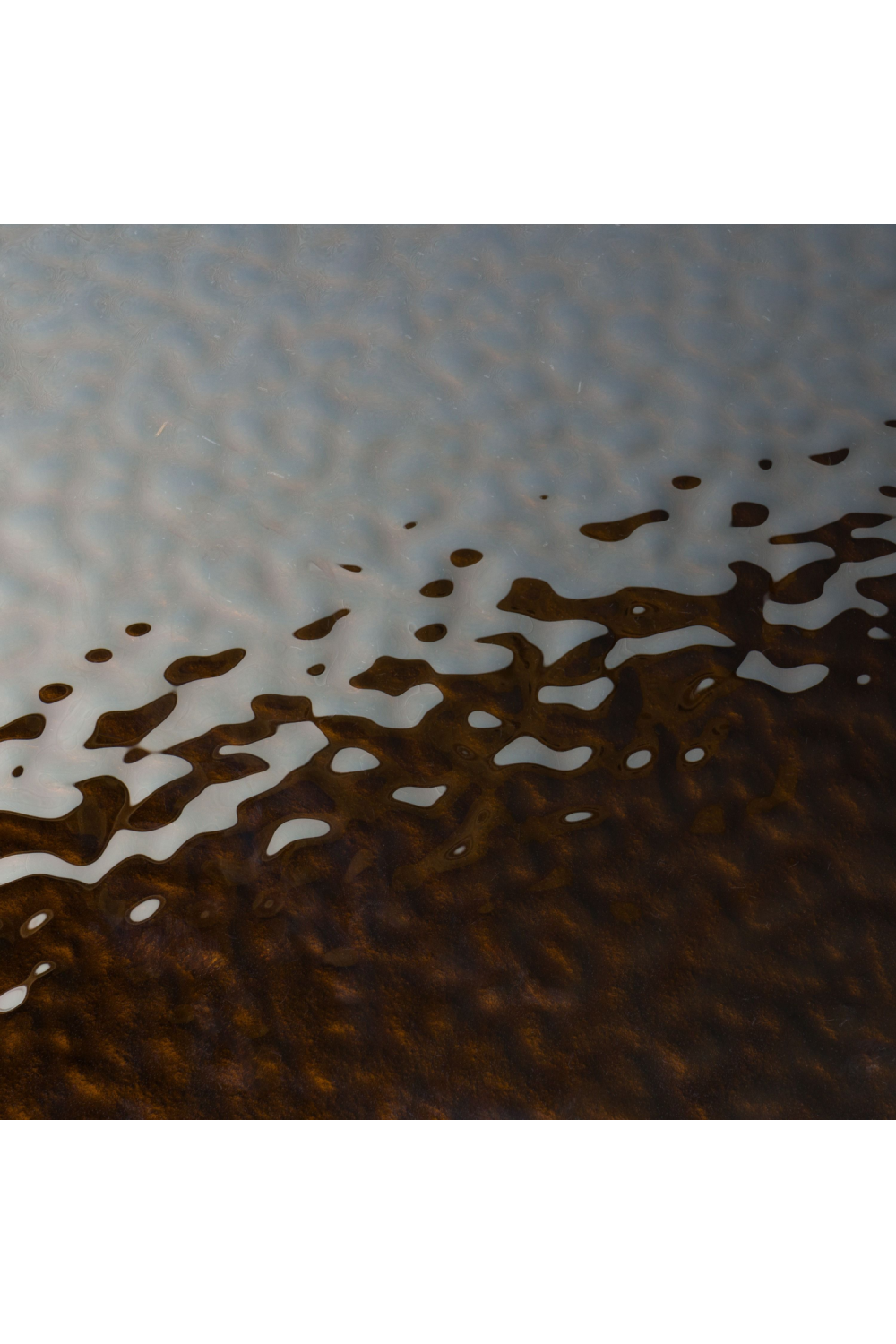 Textured Brown Glass Dining Table | OROA Modern Pyrite | Oroa.com