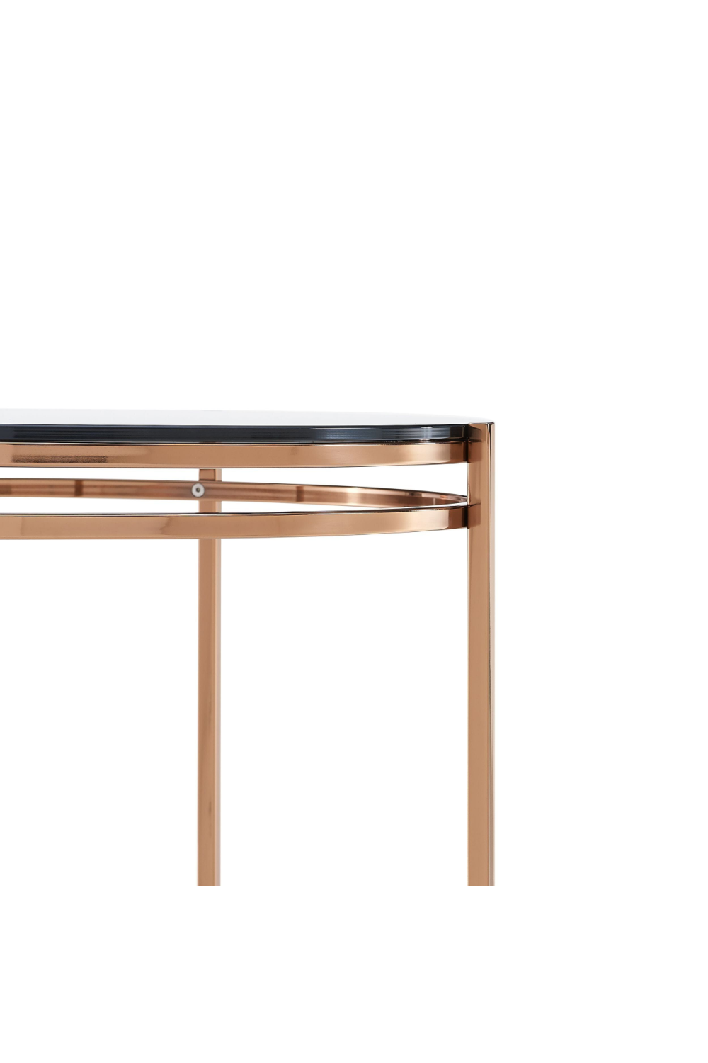 Smoked Glass Round End Table | OROA Modern Bradford | Oroa.com