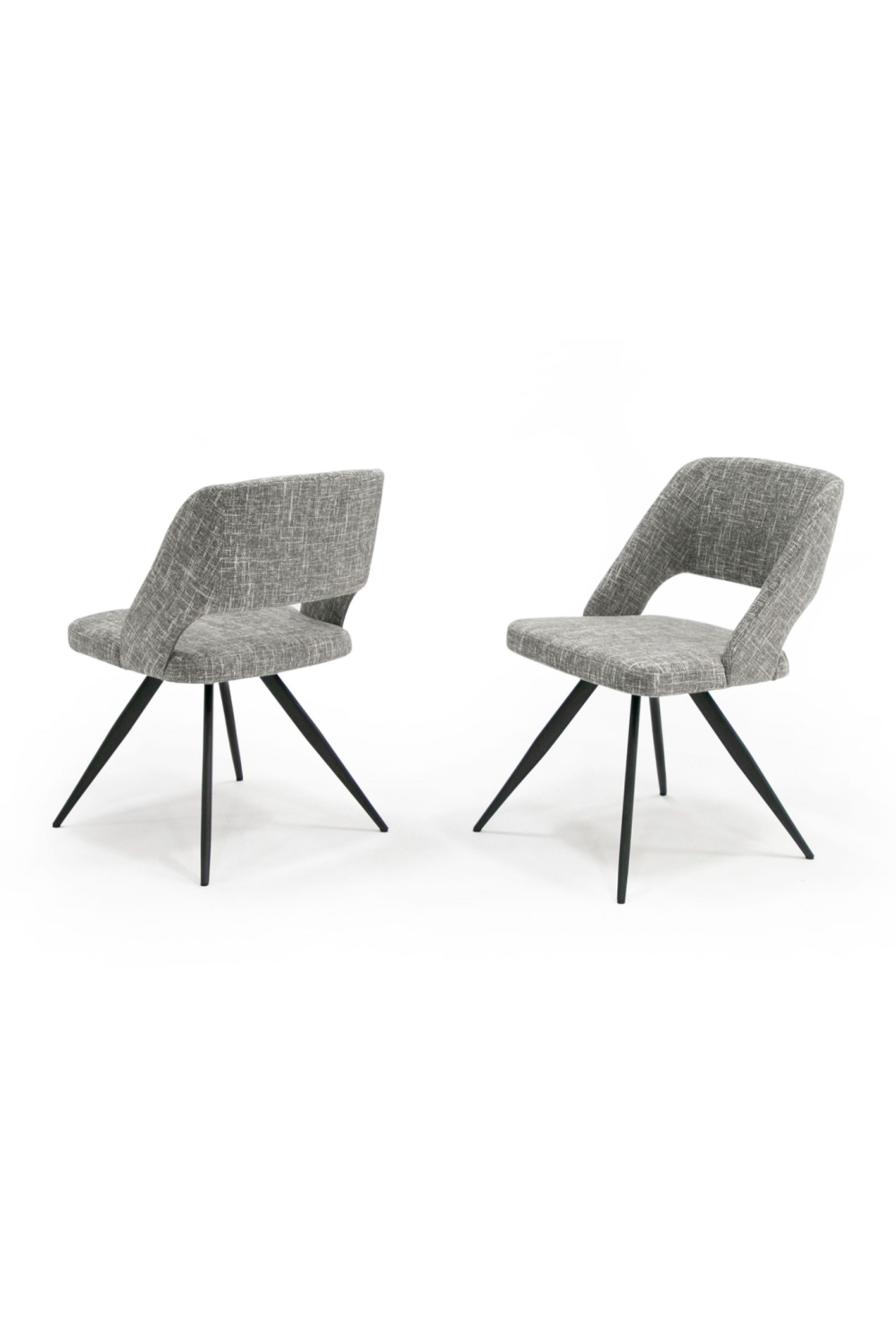Cutout-Back Gray Dining Chairs (2) | OROA Modern Palmer | Oroa.com