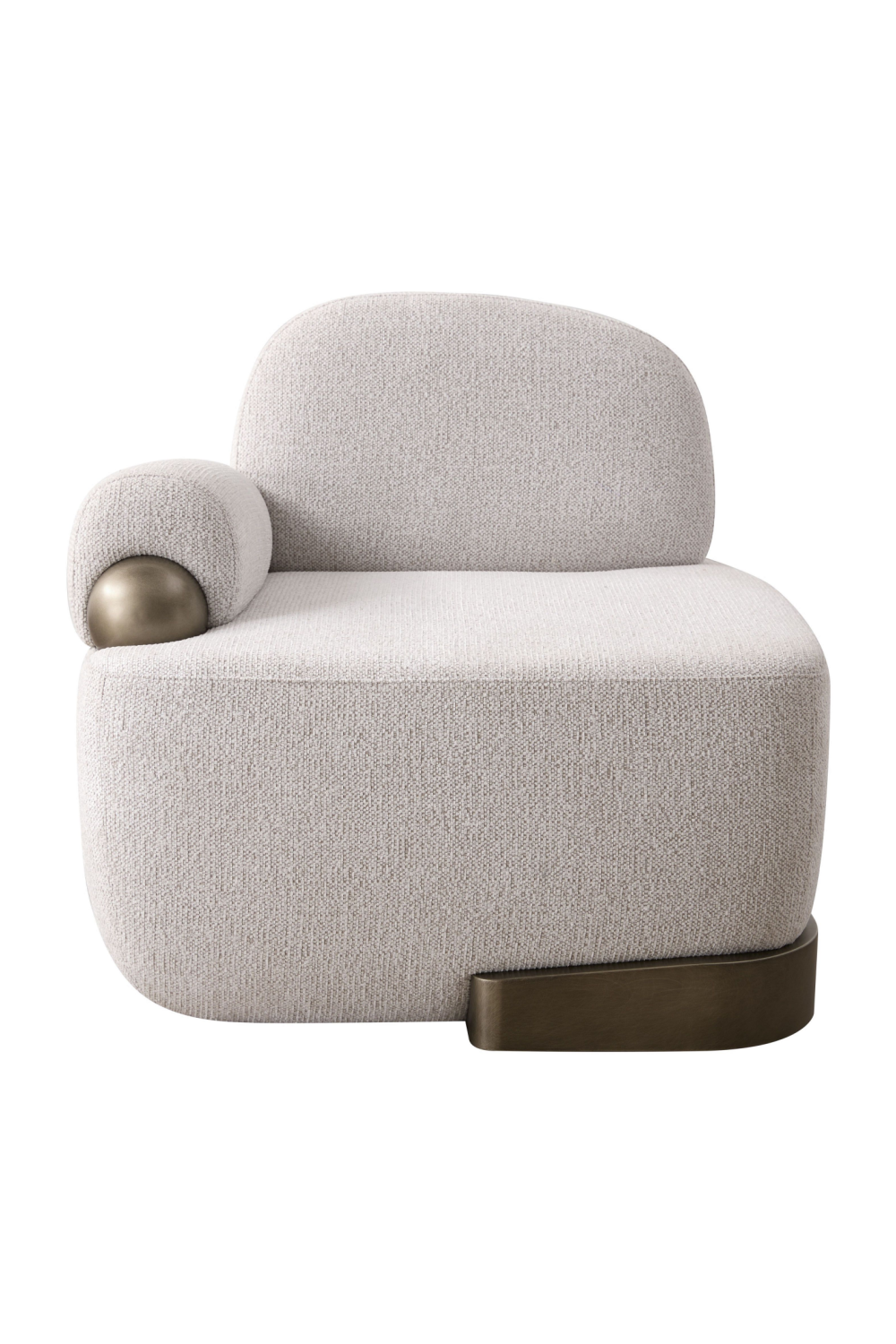 White Right-Armed Accent Chair | OROA Modern Rainier | Oroa.com