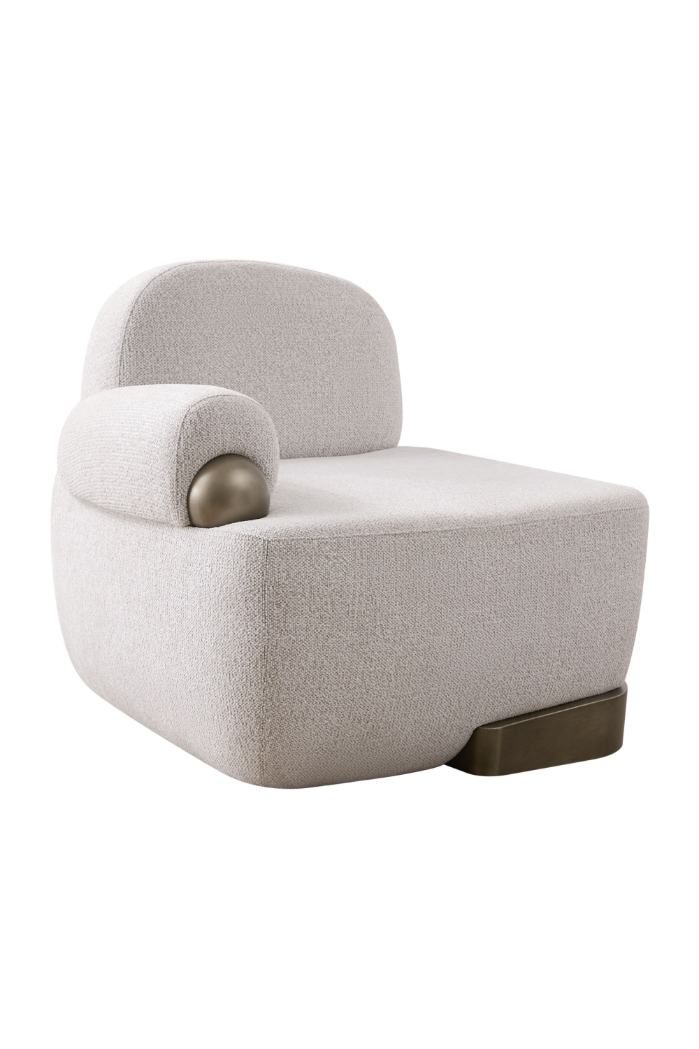 White Right-Armed Accent Chair | Oroa.com