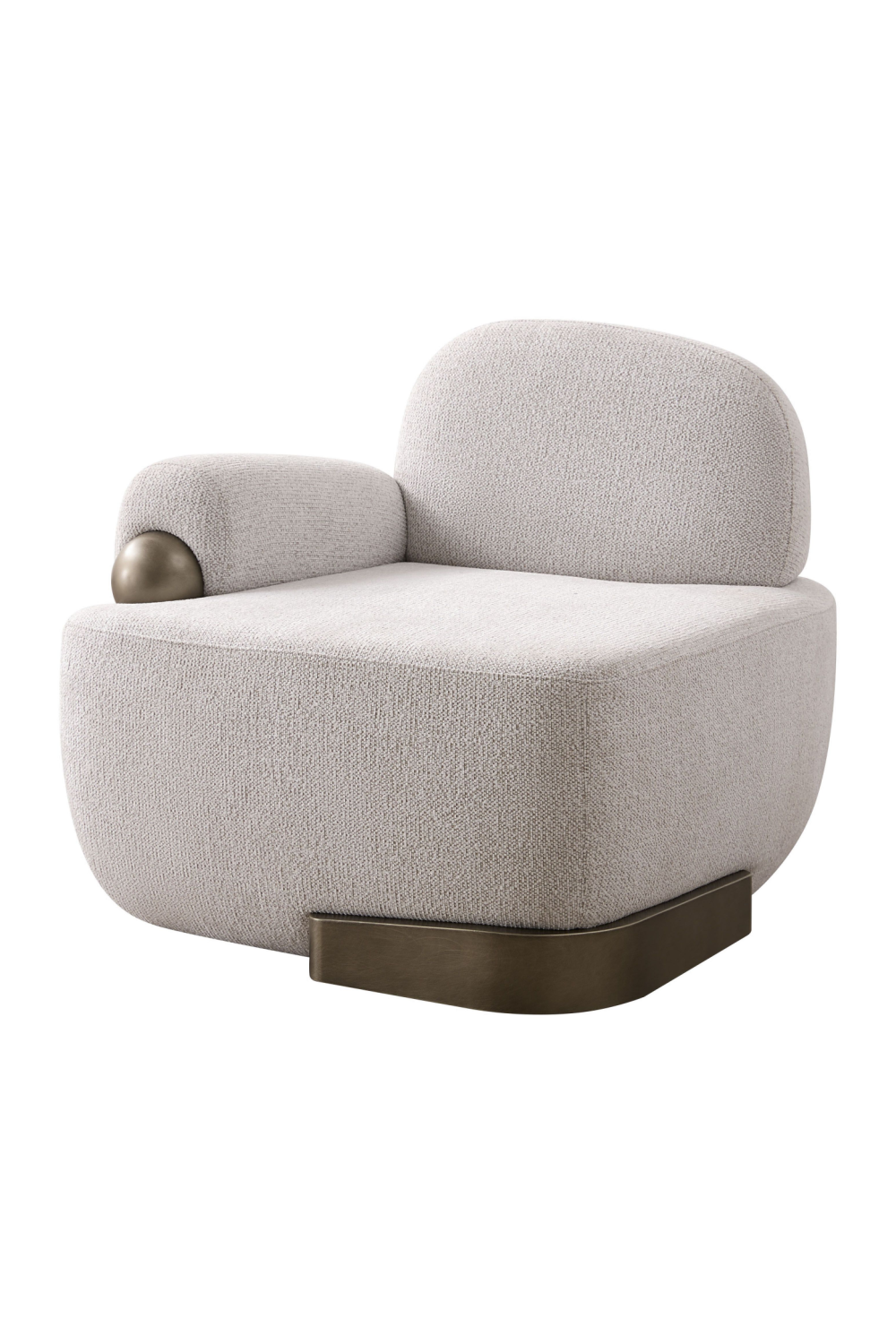 White Right-Armed Accent Chair | Oroa.com