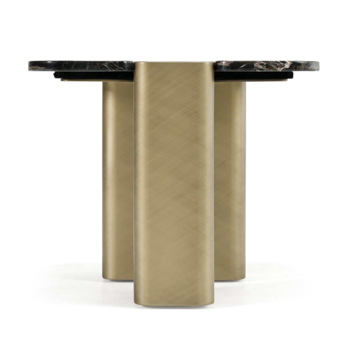 Black Marble End Table – Quest – front view