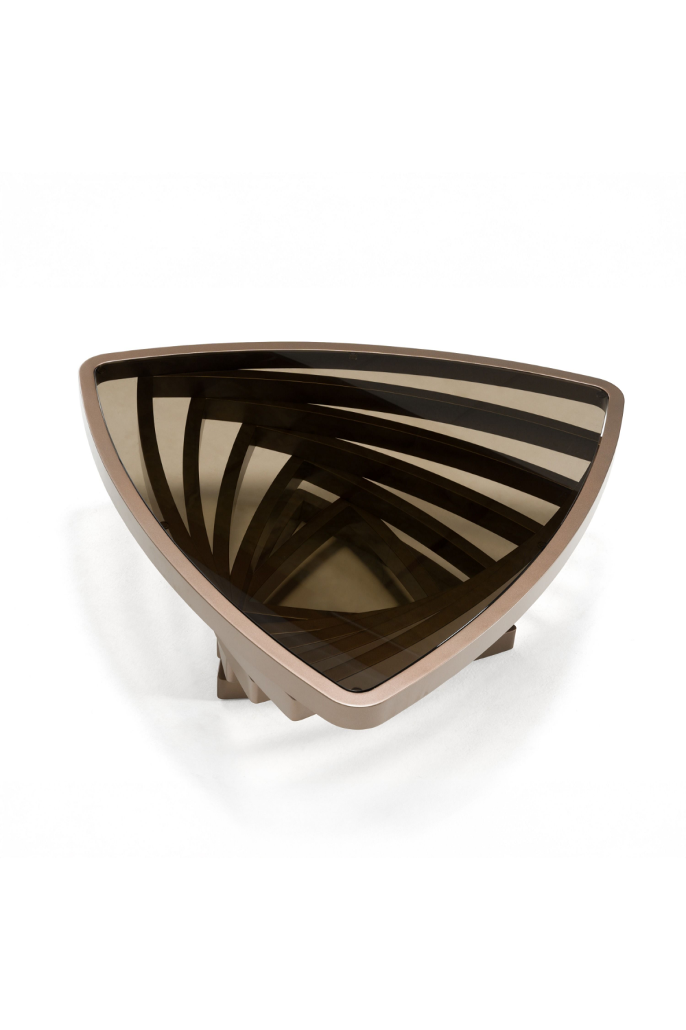 Brown Glass Triangular Coffee Table | OROA Modern Jovial | Oroa.com