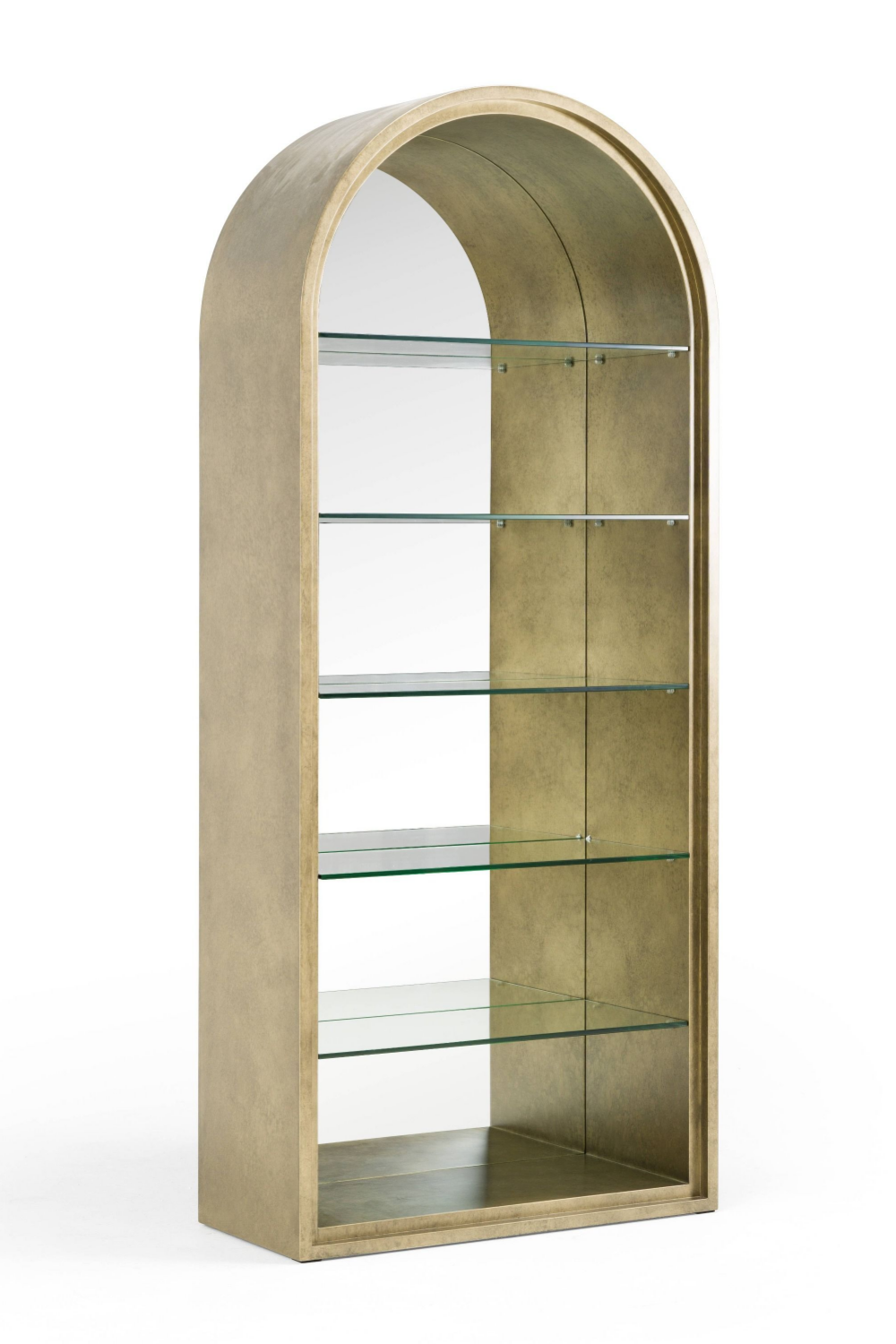 Antique Brass Arched Bookcase | OROA Modern Poise | Oroa.com