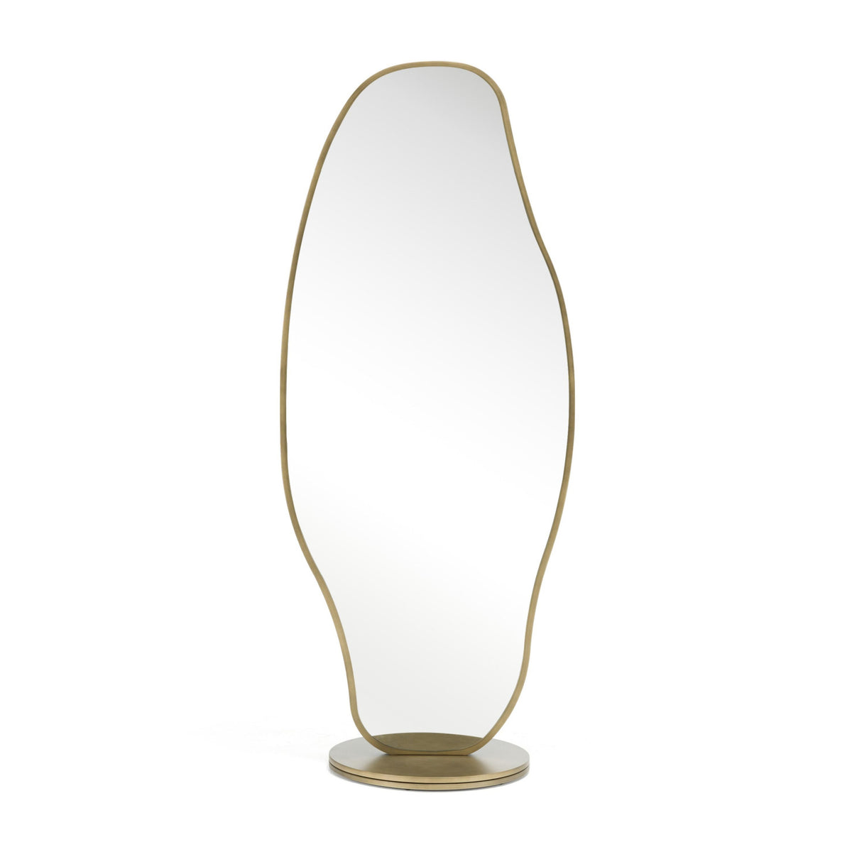 Antique Brass Freestanding Mirror | OROA Modern Esteem