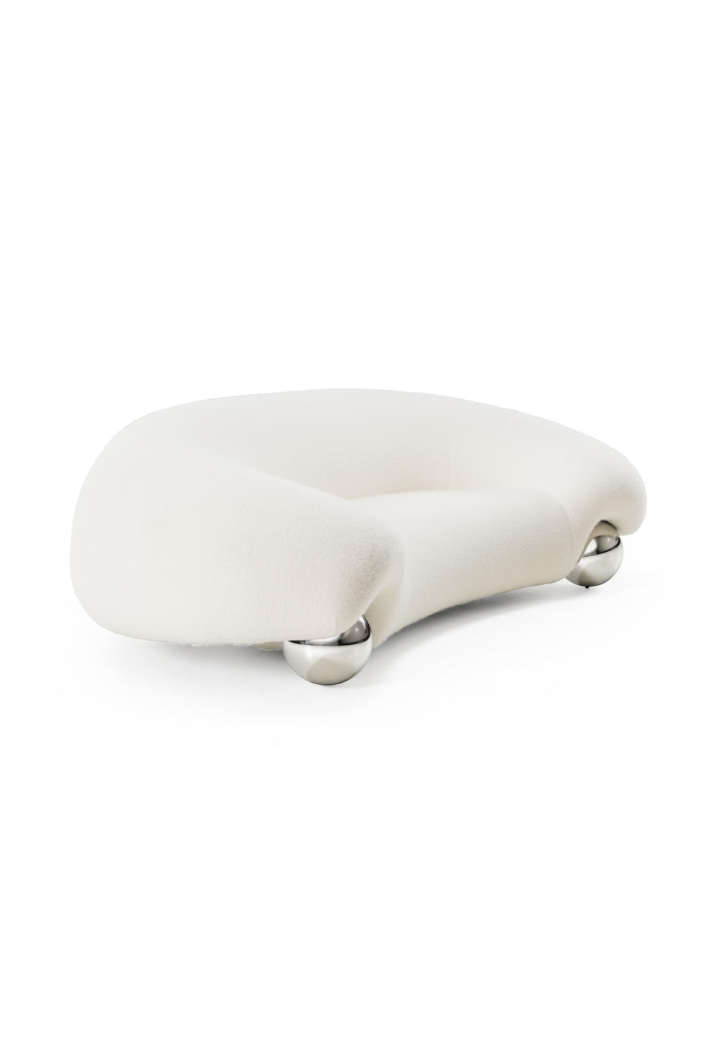 Stainless Steel Round Legs Sofa – Fortune – front view