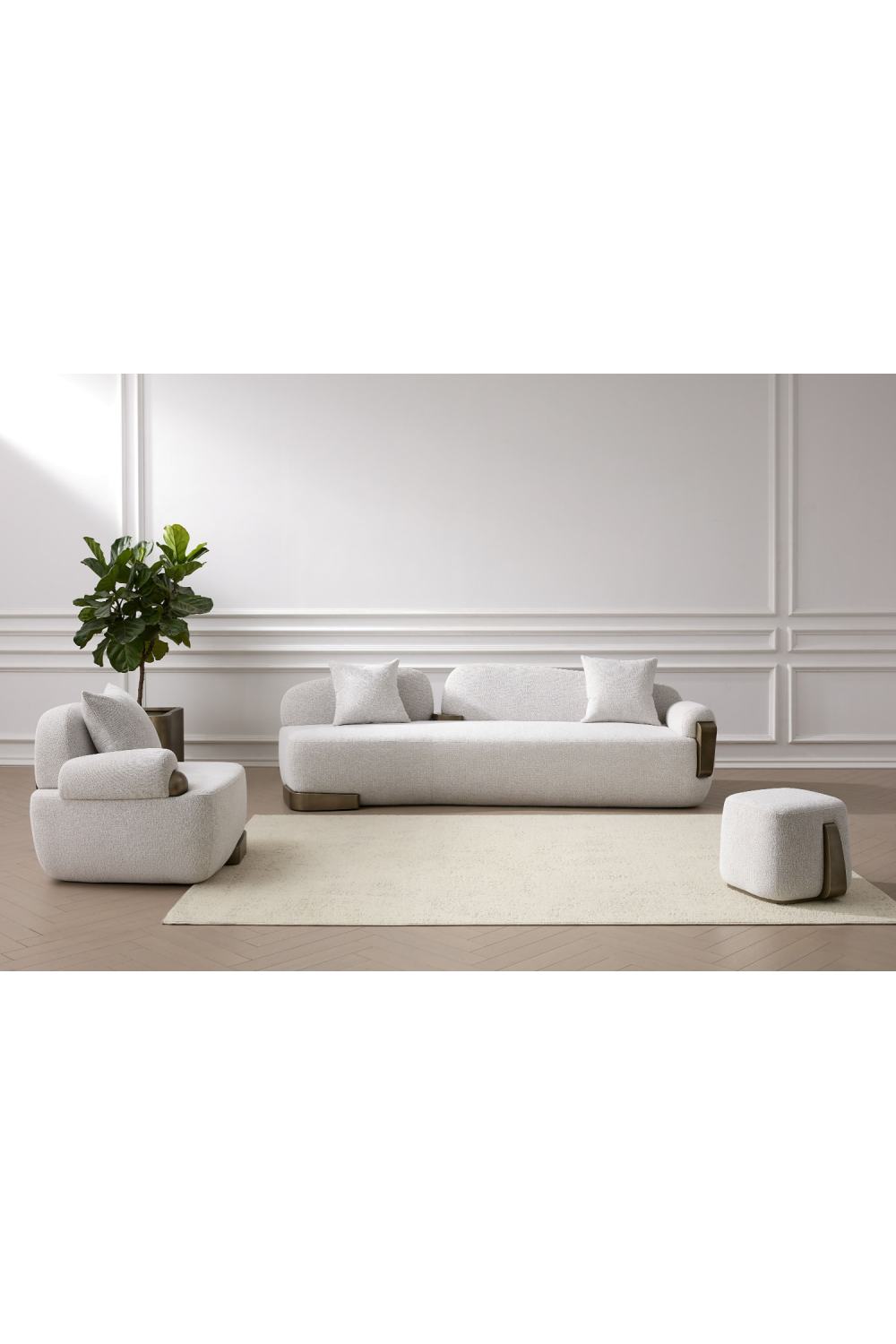 White Single-Armed Sofa | OROA Modern Rainier | Oroa.com