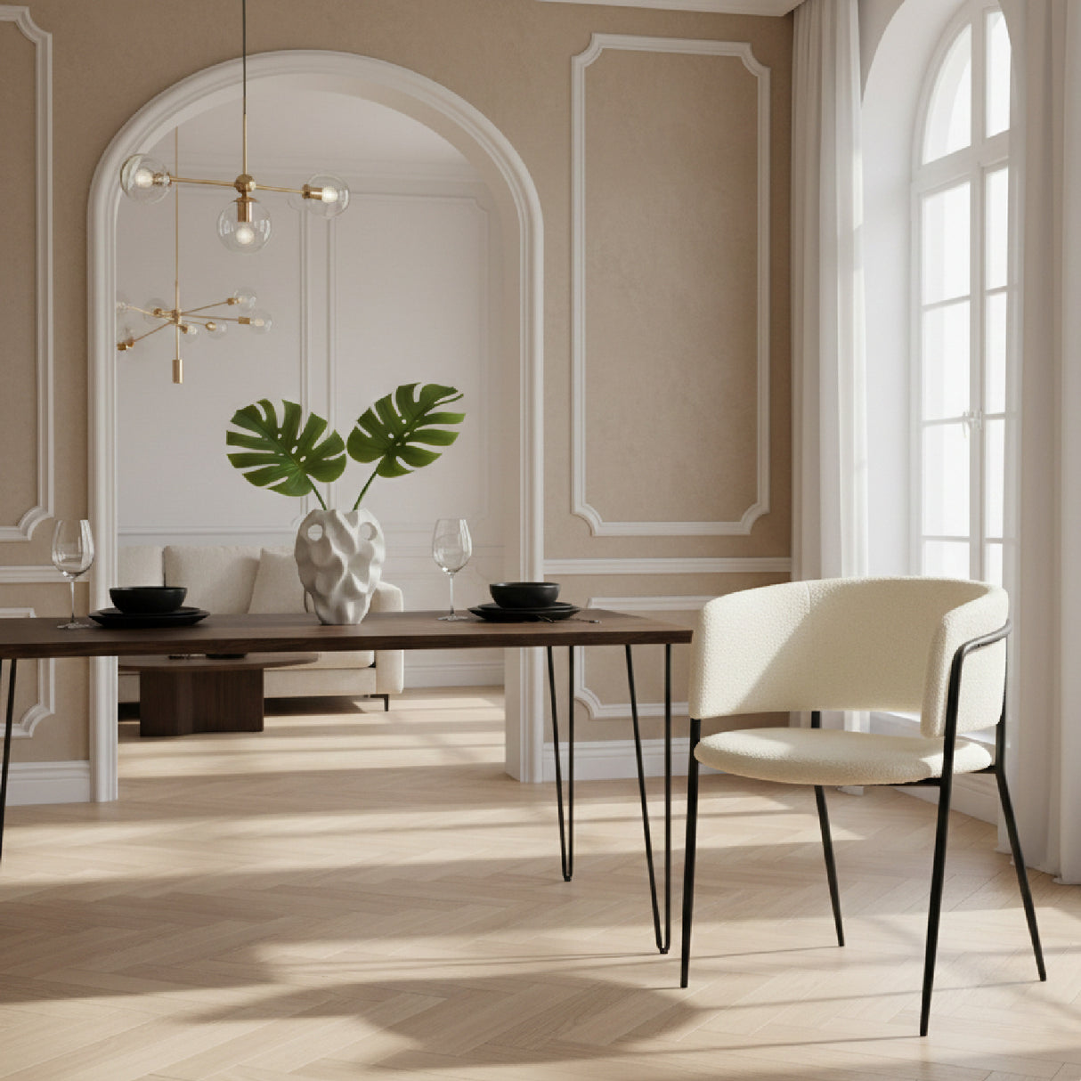 White Dining Chair Set (2) – Chilton – angled view