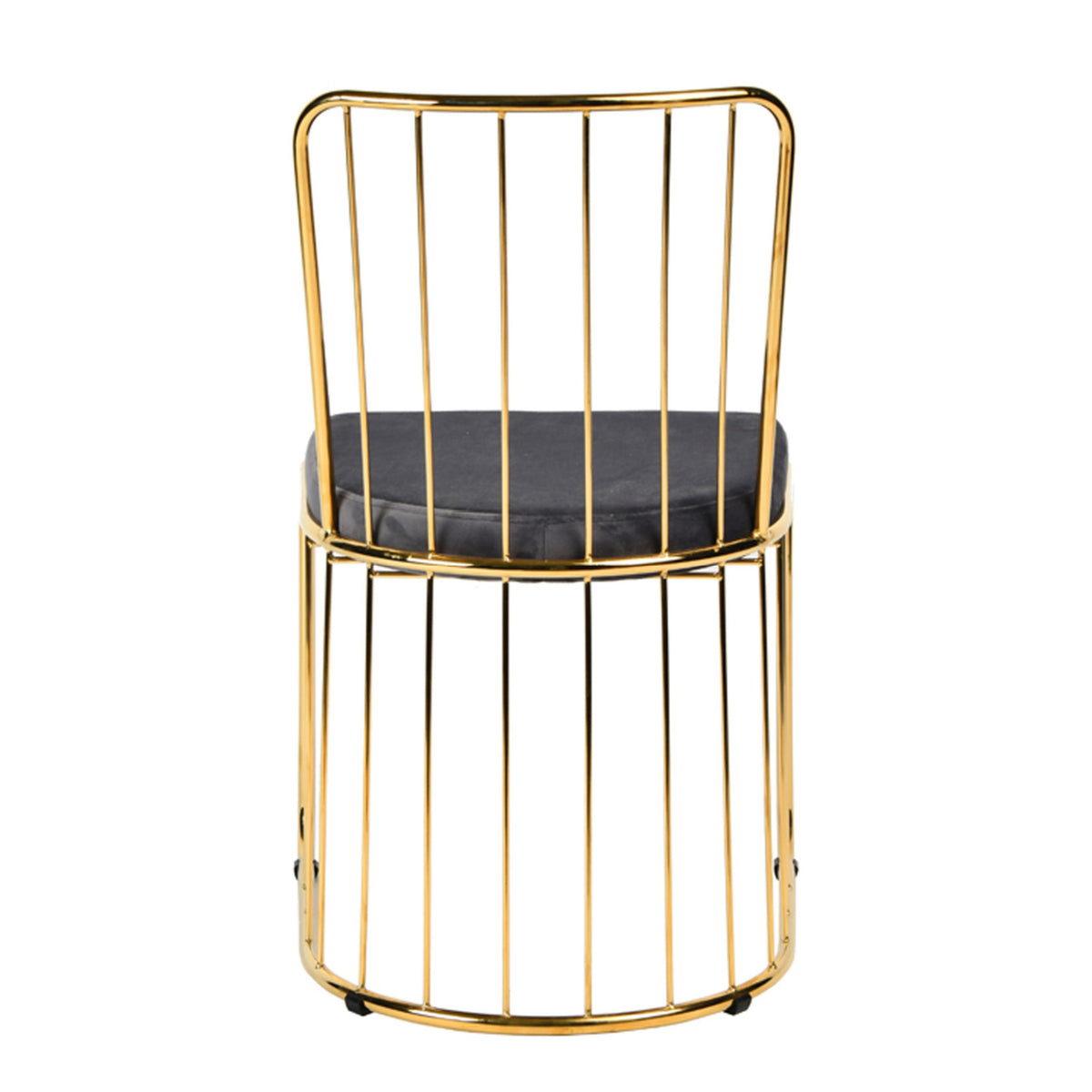 Gold Chrome Framed Dining Chairs (2) | OROA Modern Holly