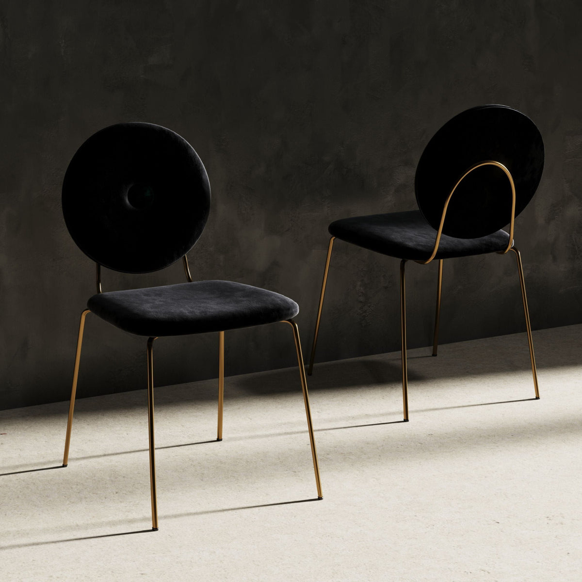Black Velvet Dining Chair | OROA Modern Justine