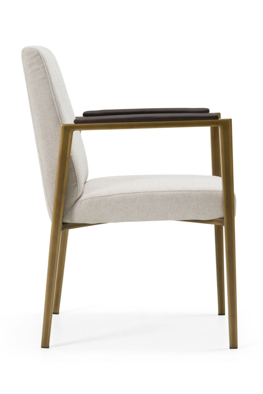 Brass Framed White Dining Chair | OROA Modern Sanders | Oroa.com