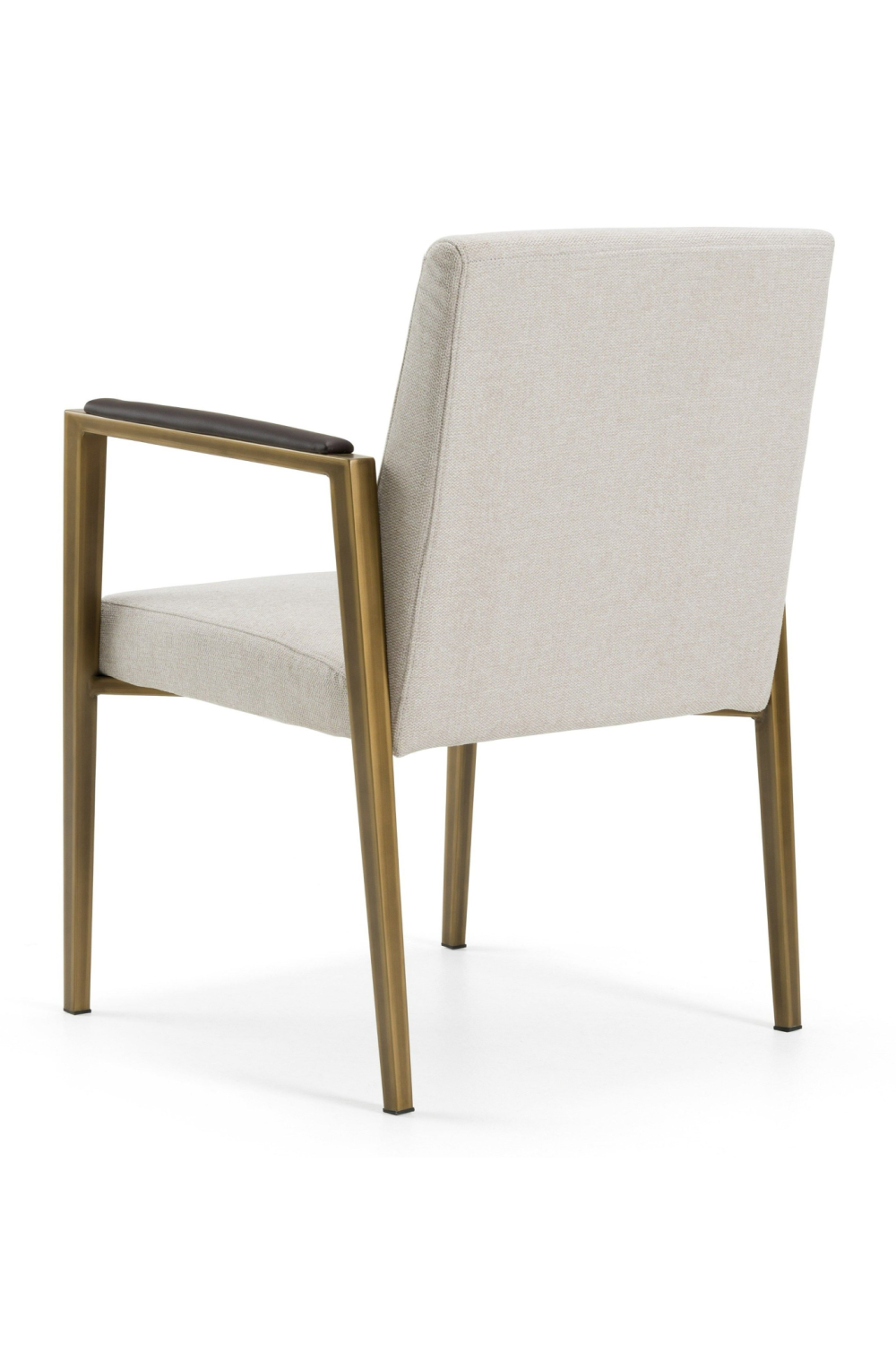 Brass Framed White Dining Chair | OROA Modern Sanders | Oroa.com