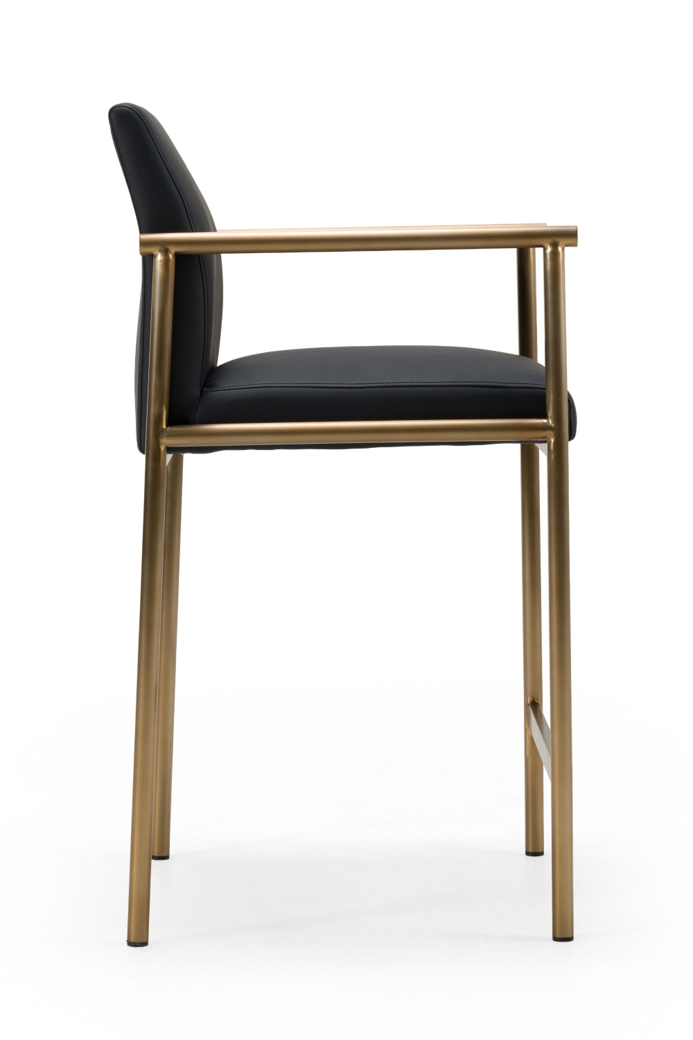 Black Vegan Leather Counter Chair | OROA Modern Custer | Oroa.com