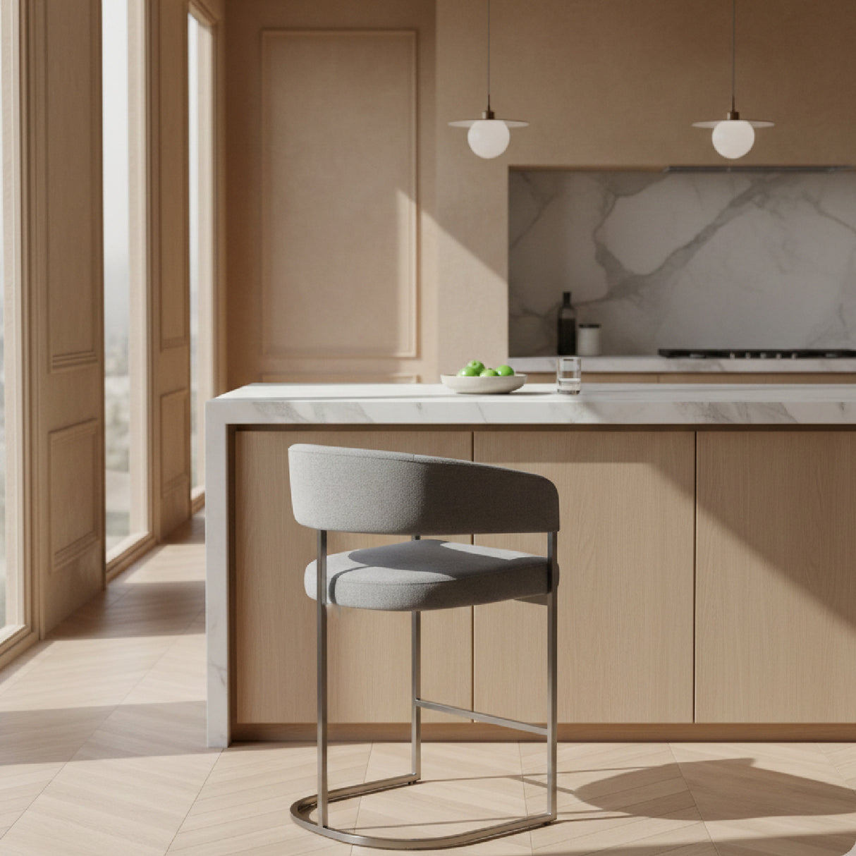 Bucket Seat Counter Chair | OROA Modern Sebastian