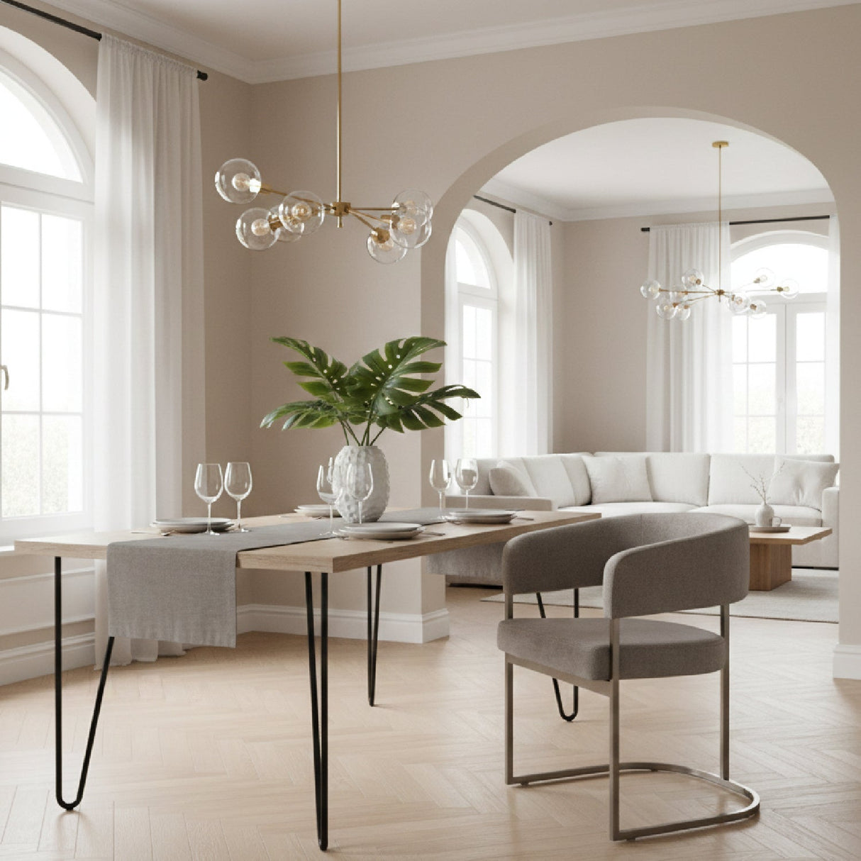 Brass-Framed Dining Side Chair – Sebastian – alternate view 11