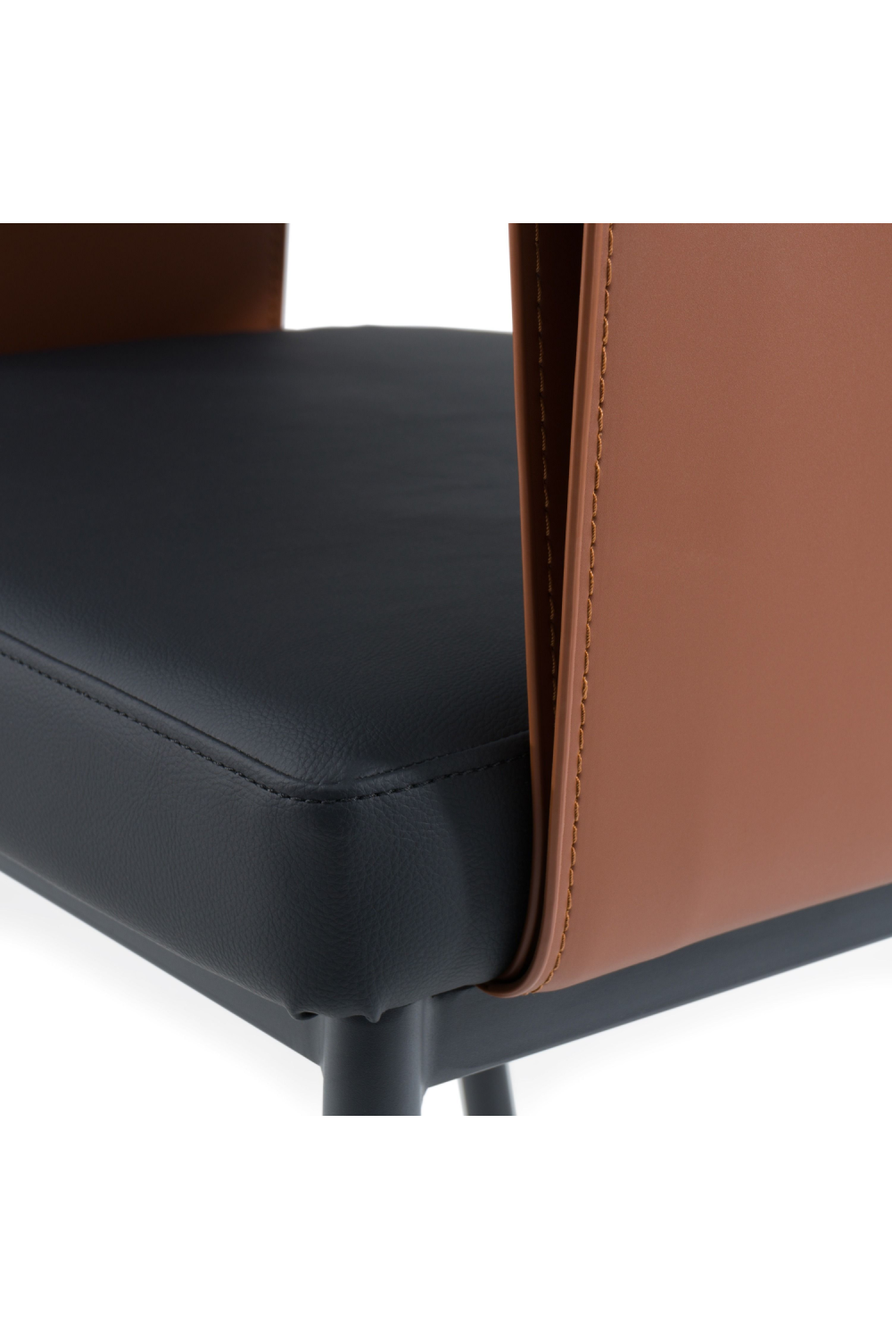 Black Vegan Leather Dining Chair | OROA Modern Jensen | Oroa.com