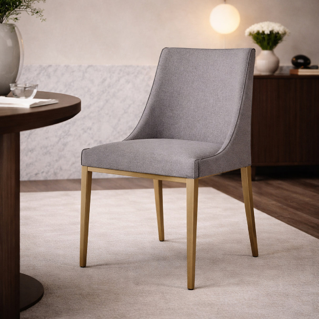 Gray Upholstered Dining Chair | OROA Modern Fairview | Oroa.com