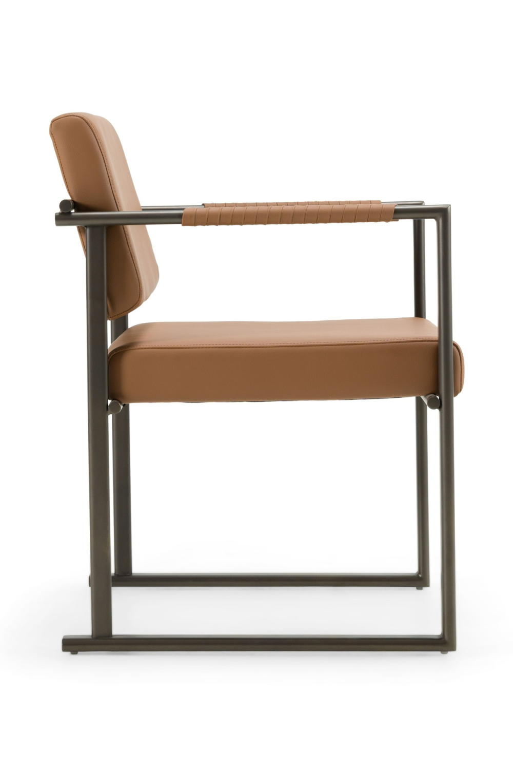 Brown Vegan Leather Dining Chair | OROA Modern Atlan | Oroa.com