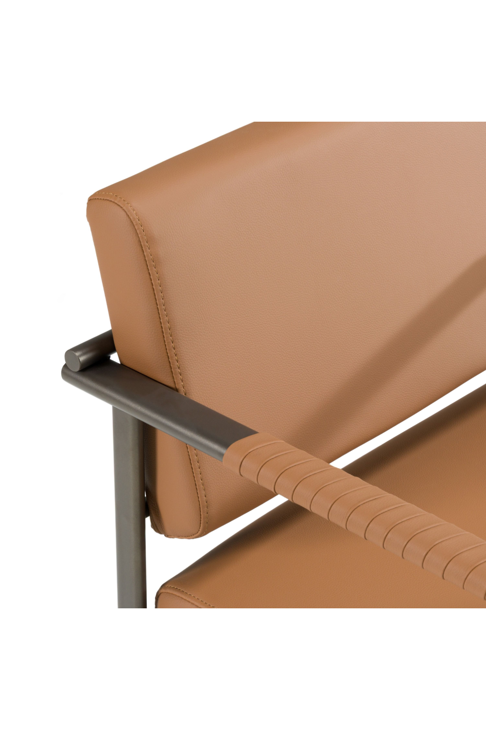 Brown Vegan Leather Dining Chair | OROA Modern Atlan | Oroa.com
