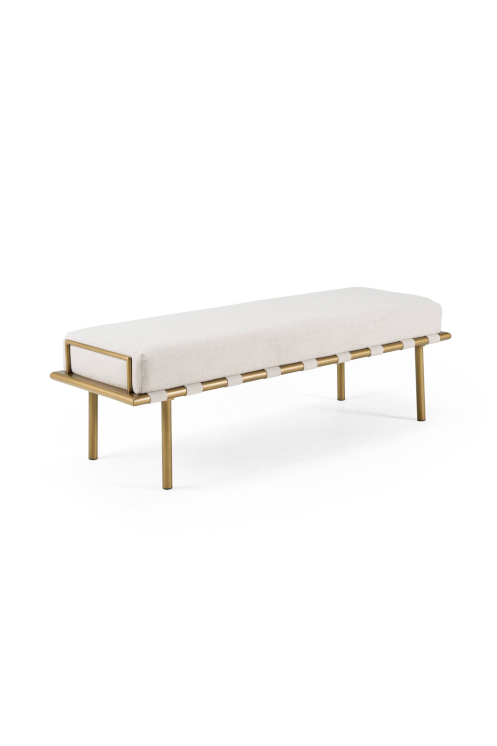 Beige Fabric Dining Bench | OROA Modern Hathaway | Oroa.com