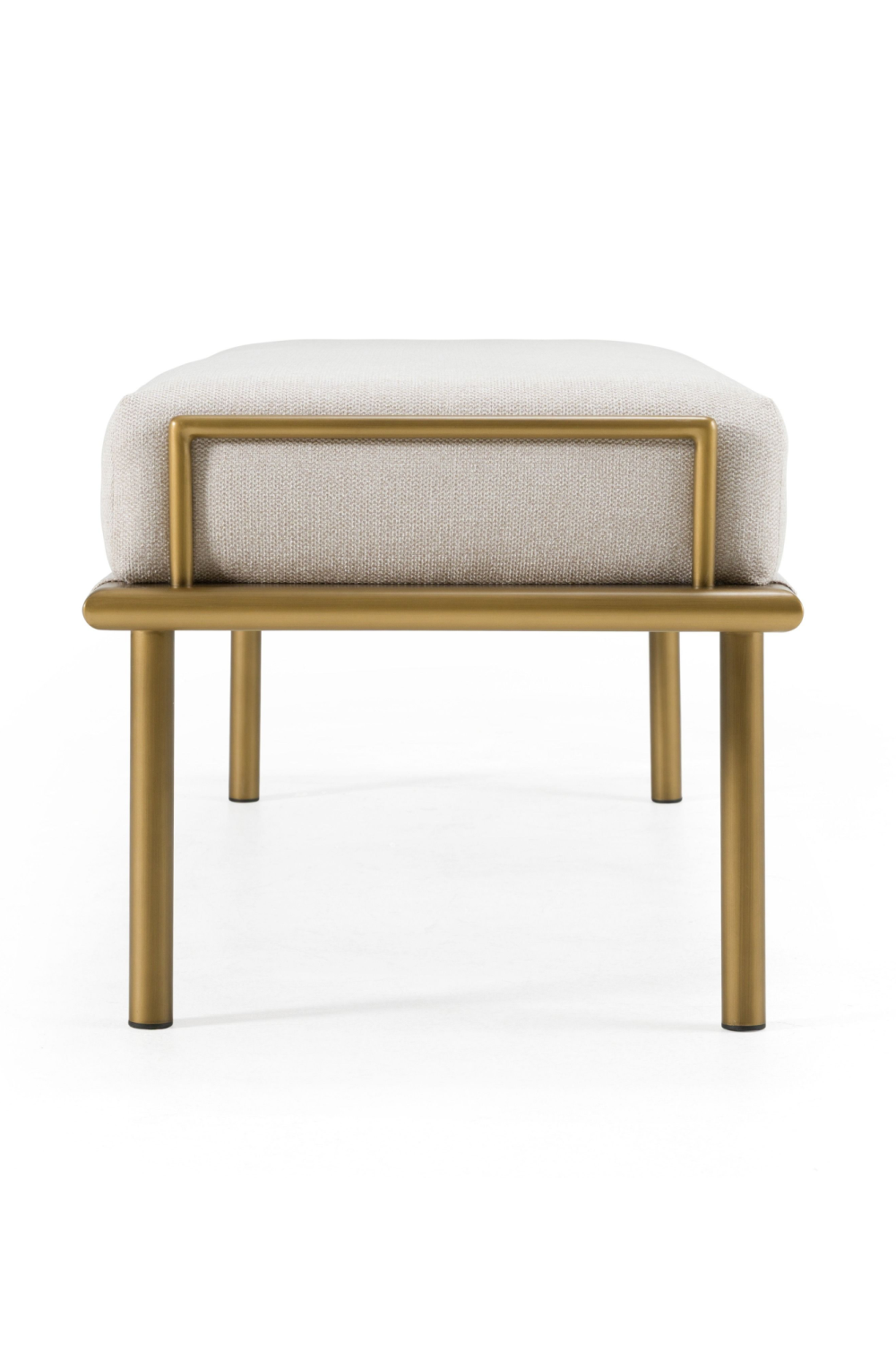 Beige Fabric Dining Bench | Oroa.com