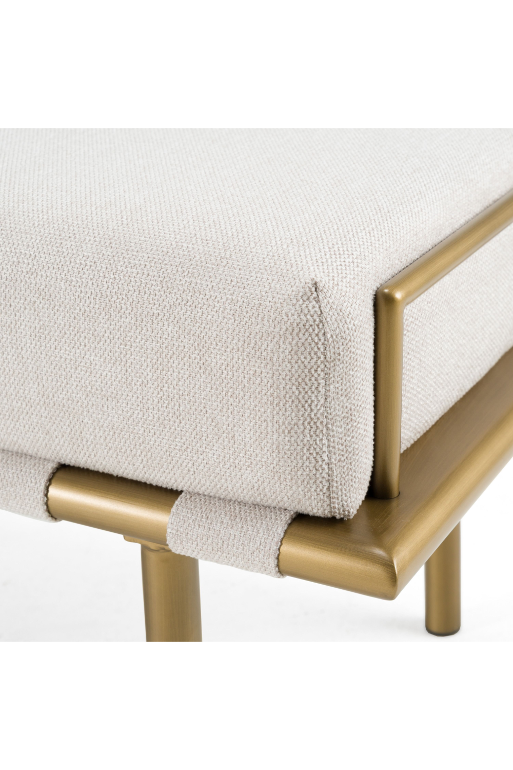 Beige Fabric Dining Bench | Oroa.com
