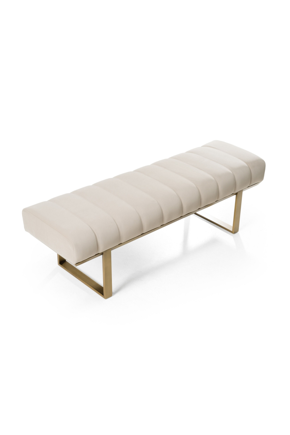 Beige Channeled Dining Bench | OROA Modern Robles | Oroa.com