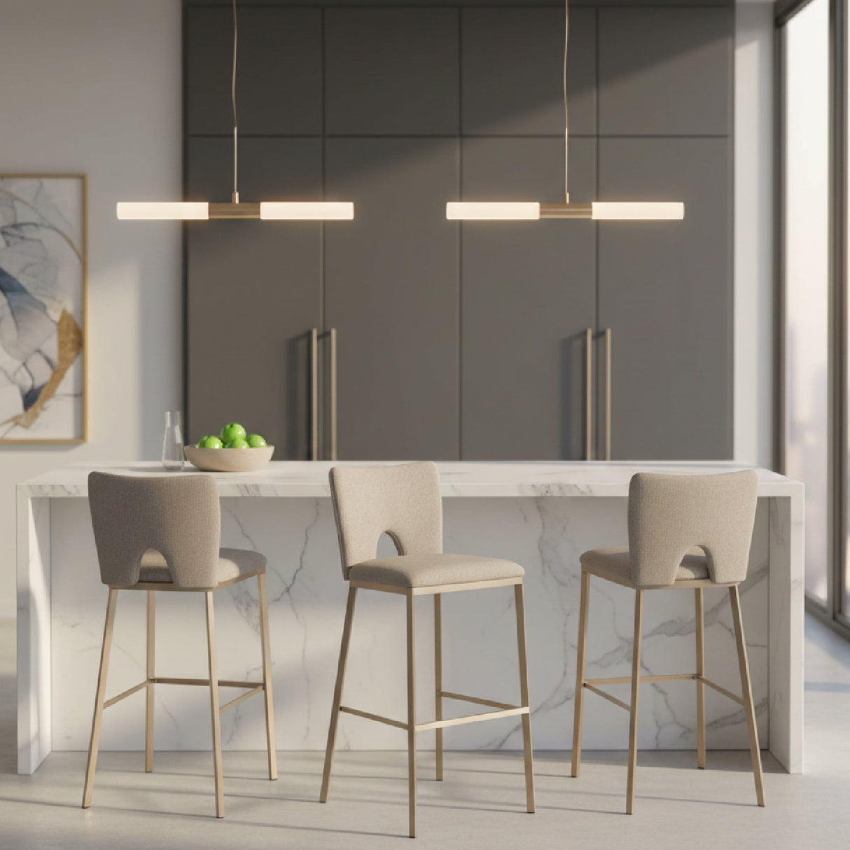 Cutout-Back Bar Stools (2) | OROA Modern Burton | Oroa.com