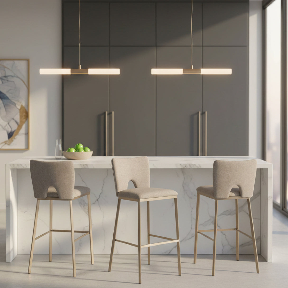 Cutout-Back Bar Stools (2) | OROA Modern Burton | Oroa.com