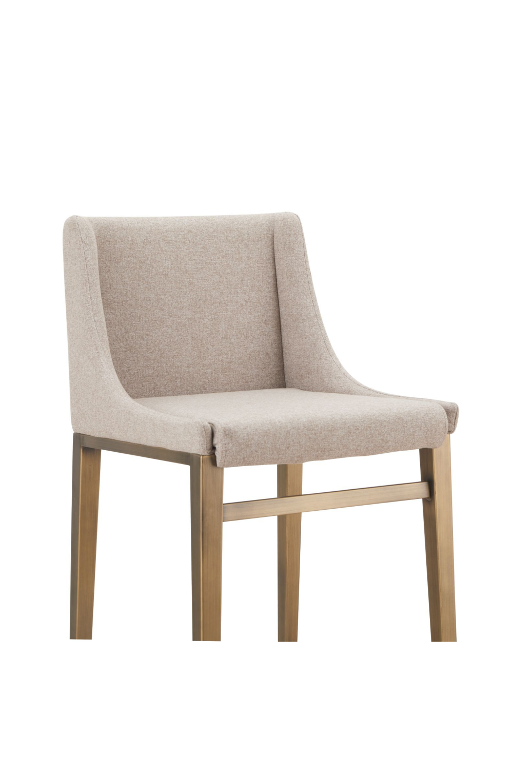 Beige Sloped-Arm Bar Stools (2) | Oroa.com