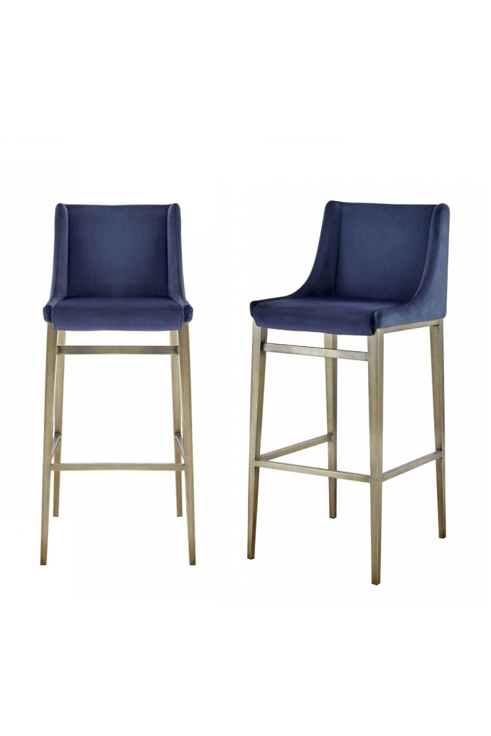 Blue Velvet Bar Stools (2) | Novi Living Mimi | Oroa.com