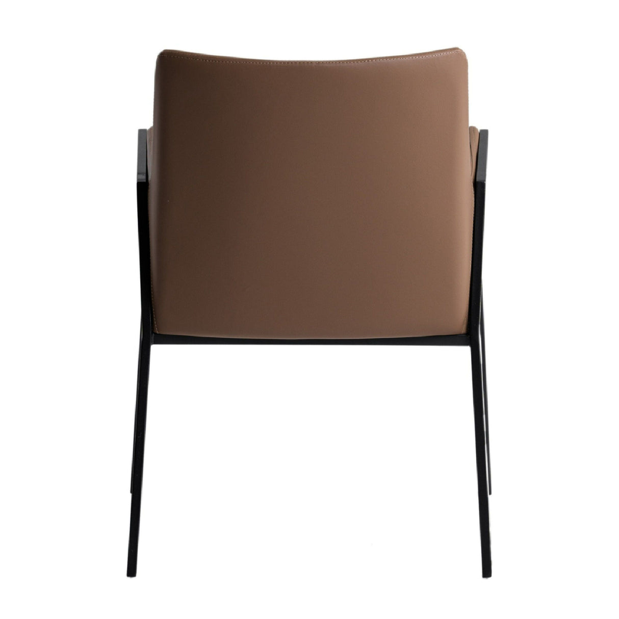 Brown Vegan Leather Dining Chair | OROA Modern Leshay