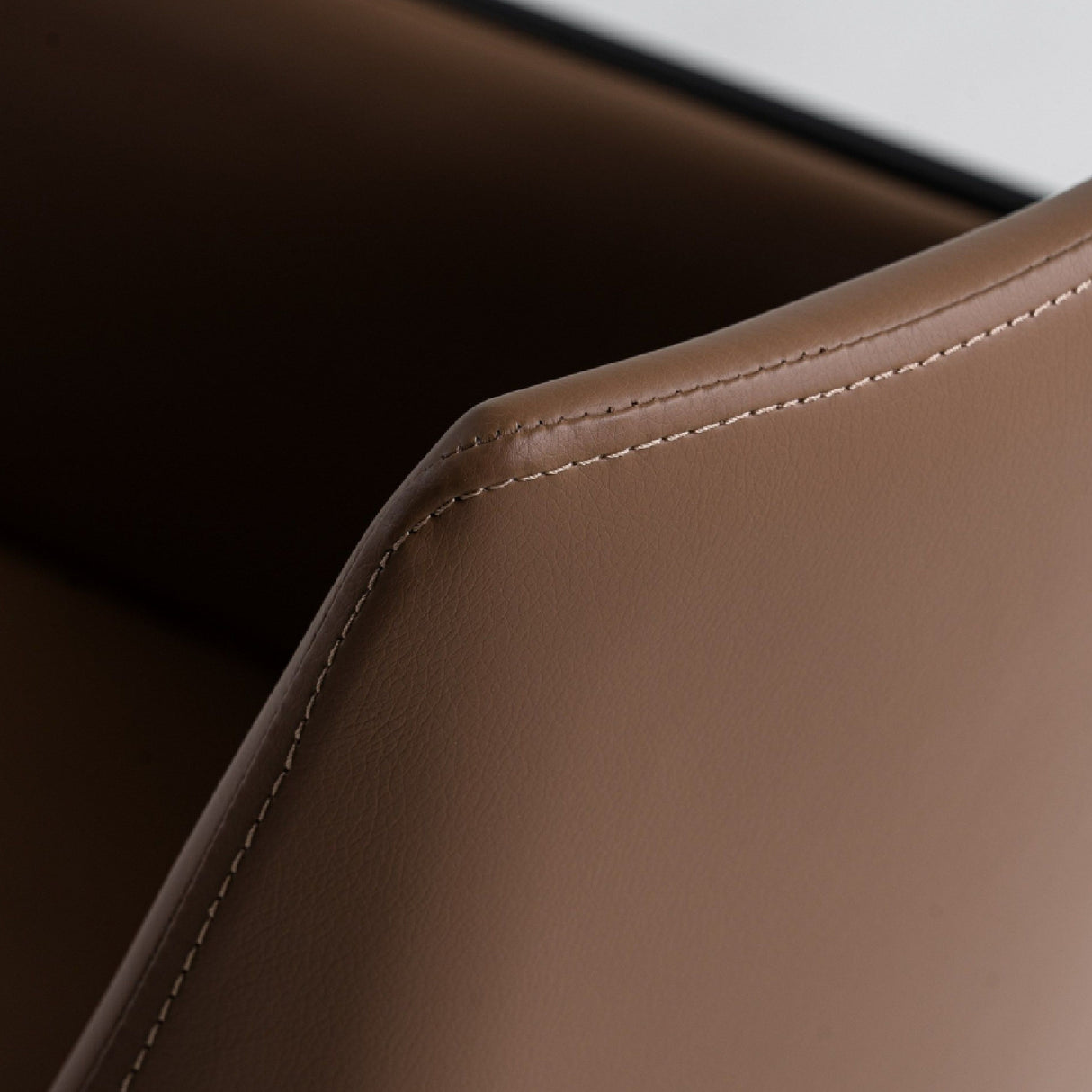 Brown Vegan Leather Dining Chair | OROA Modern Leshay