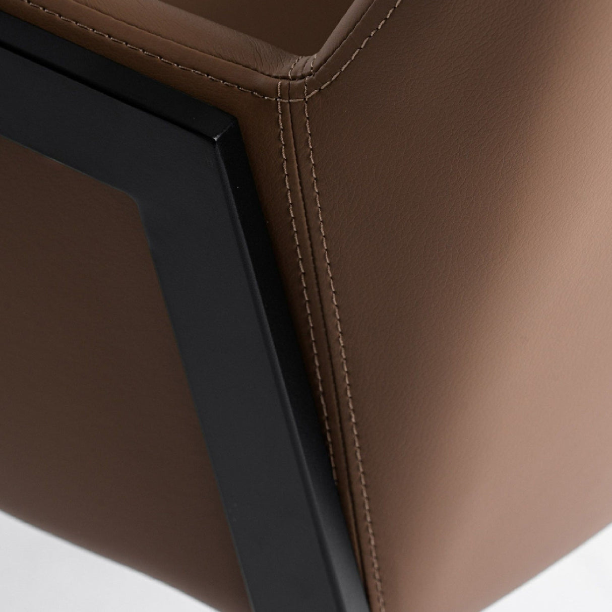 Brown Vegan Leather Dining Chair – Leshay – alternate view 9