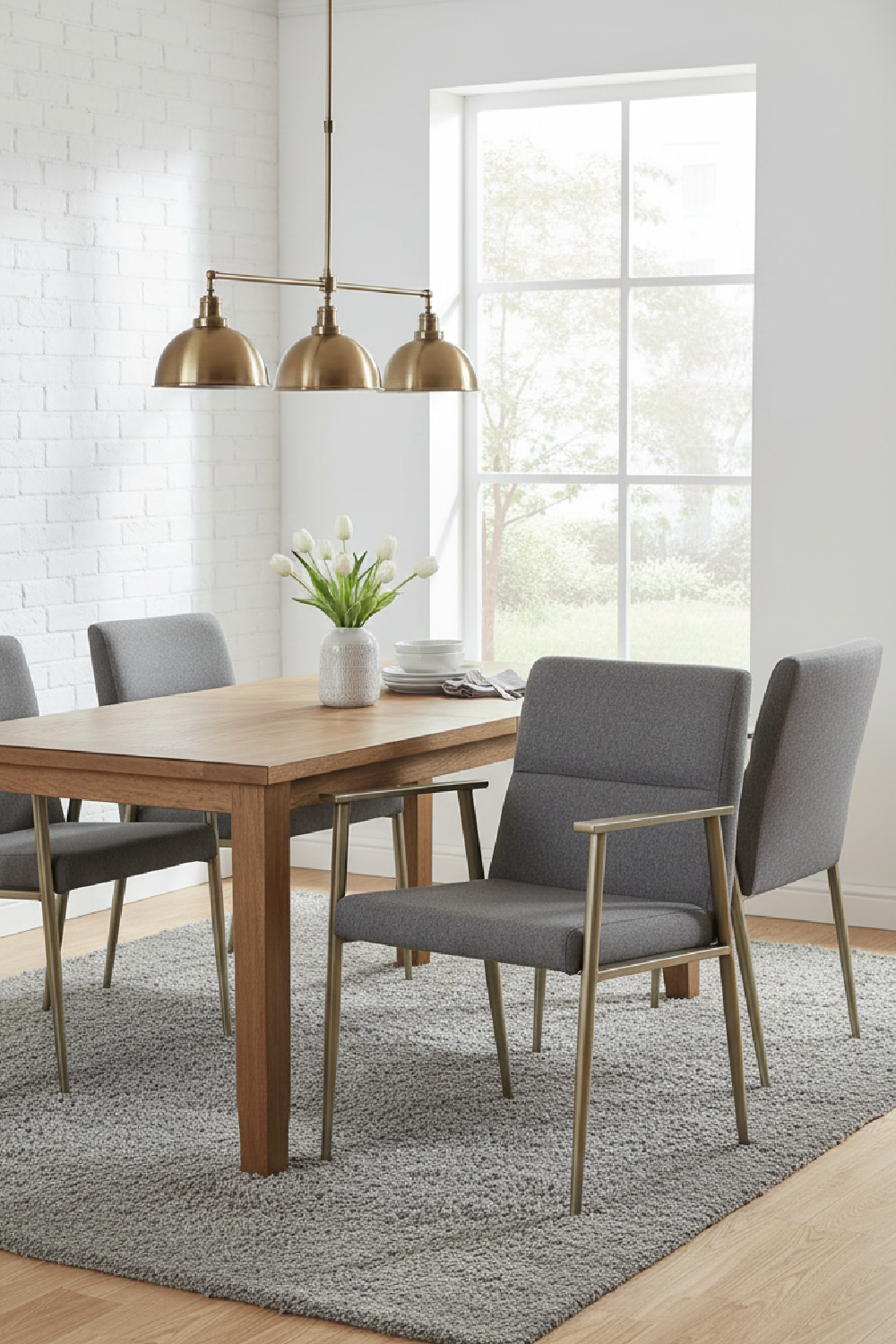 Gray Fabric Dining Armchair | OROA Modern Sabri | Oroa.com