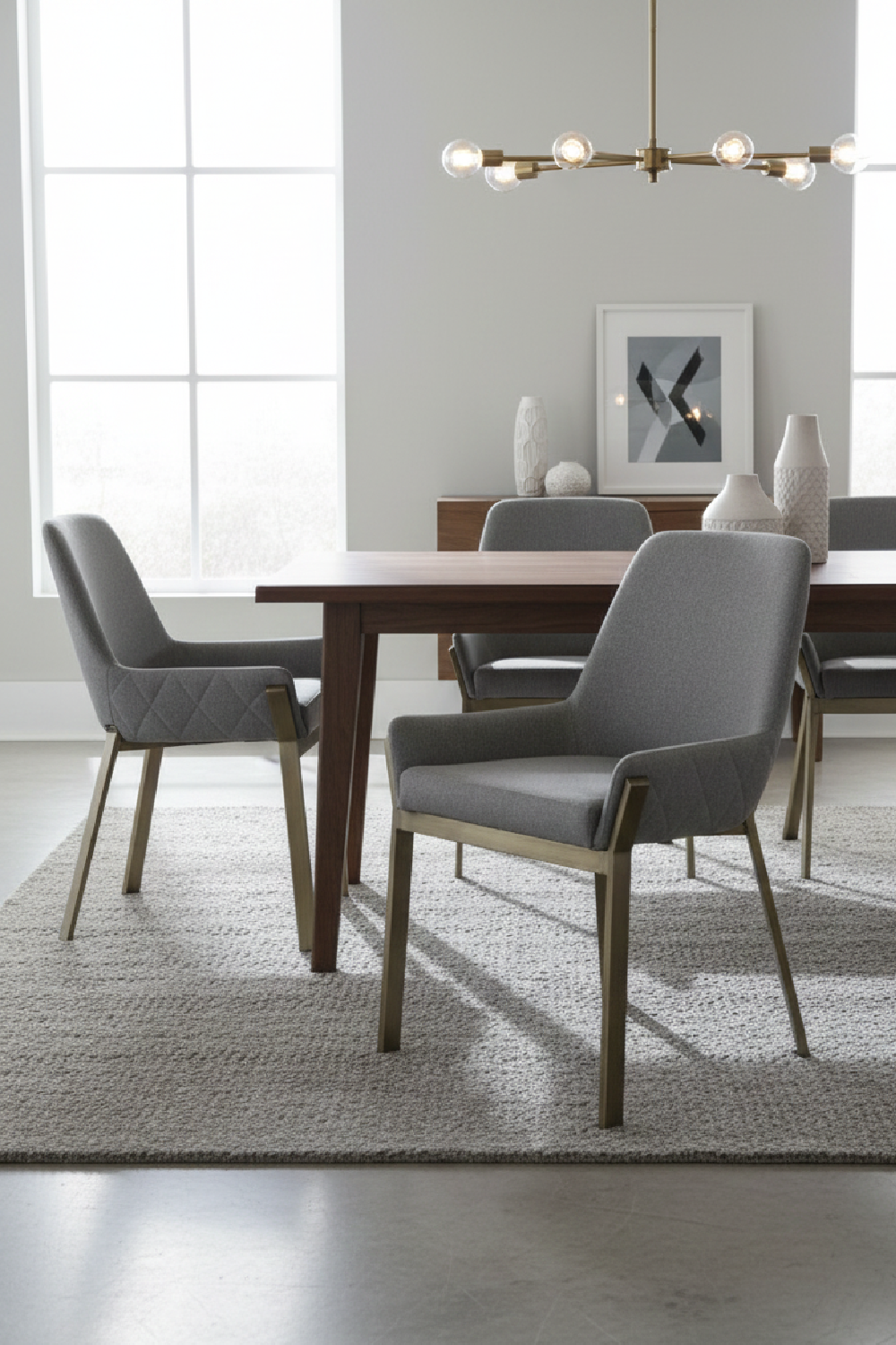 Gray Upholstered Dining Chair | OROA Modern Ganon | Oroa.com
