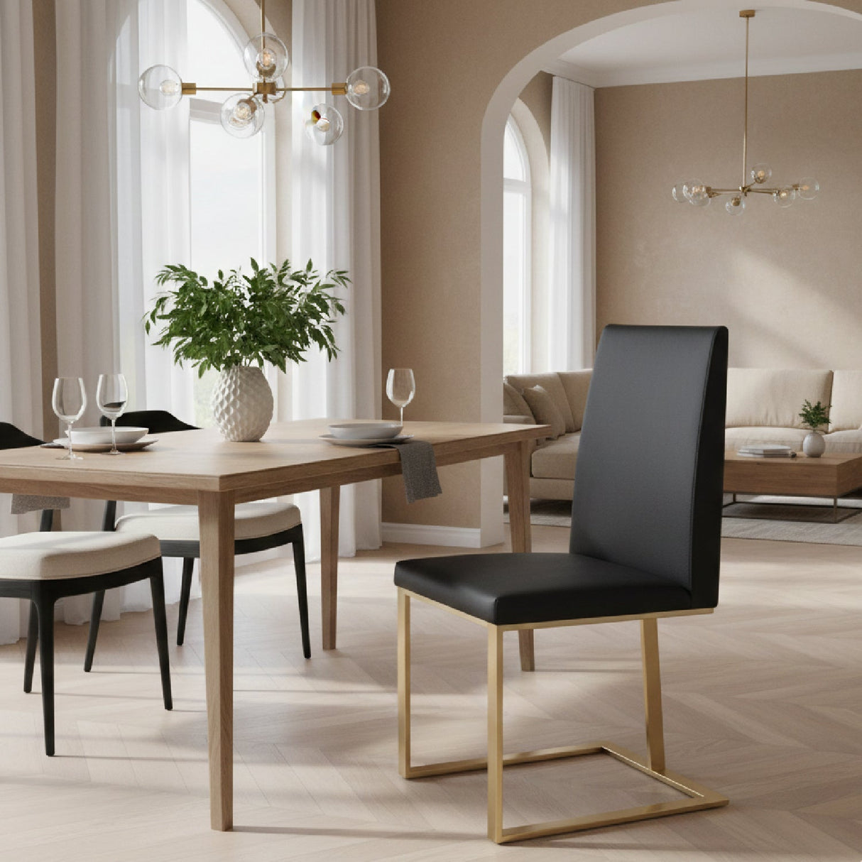 Cantilevered Minimalist Dining Chair – Frankie – alternate view 8