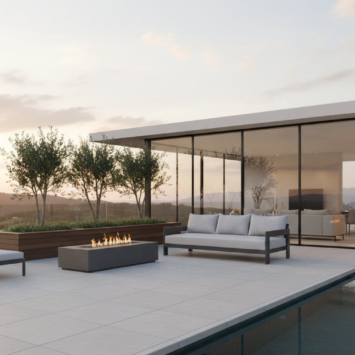 Aluminum-Framed Outdoor Sofa – Wake – alternate view 9
