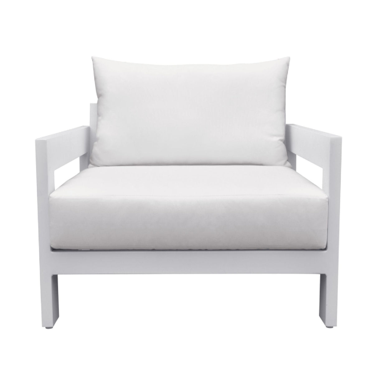 Aluminum-Framed Outdoor Lounge Chair – Wake – front view