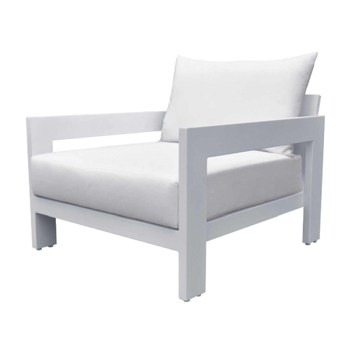 Aluminum-Framed Outdoor Lounge Chair – Wake – side view