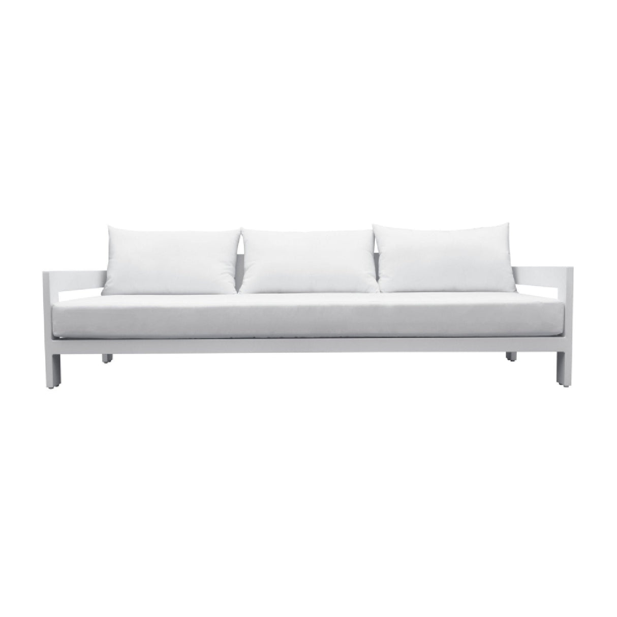 Aluminum-Framed Outdoor Sofa – Wake – front view