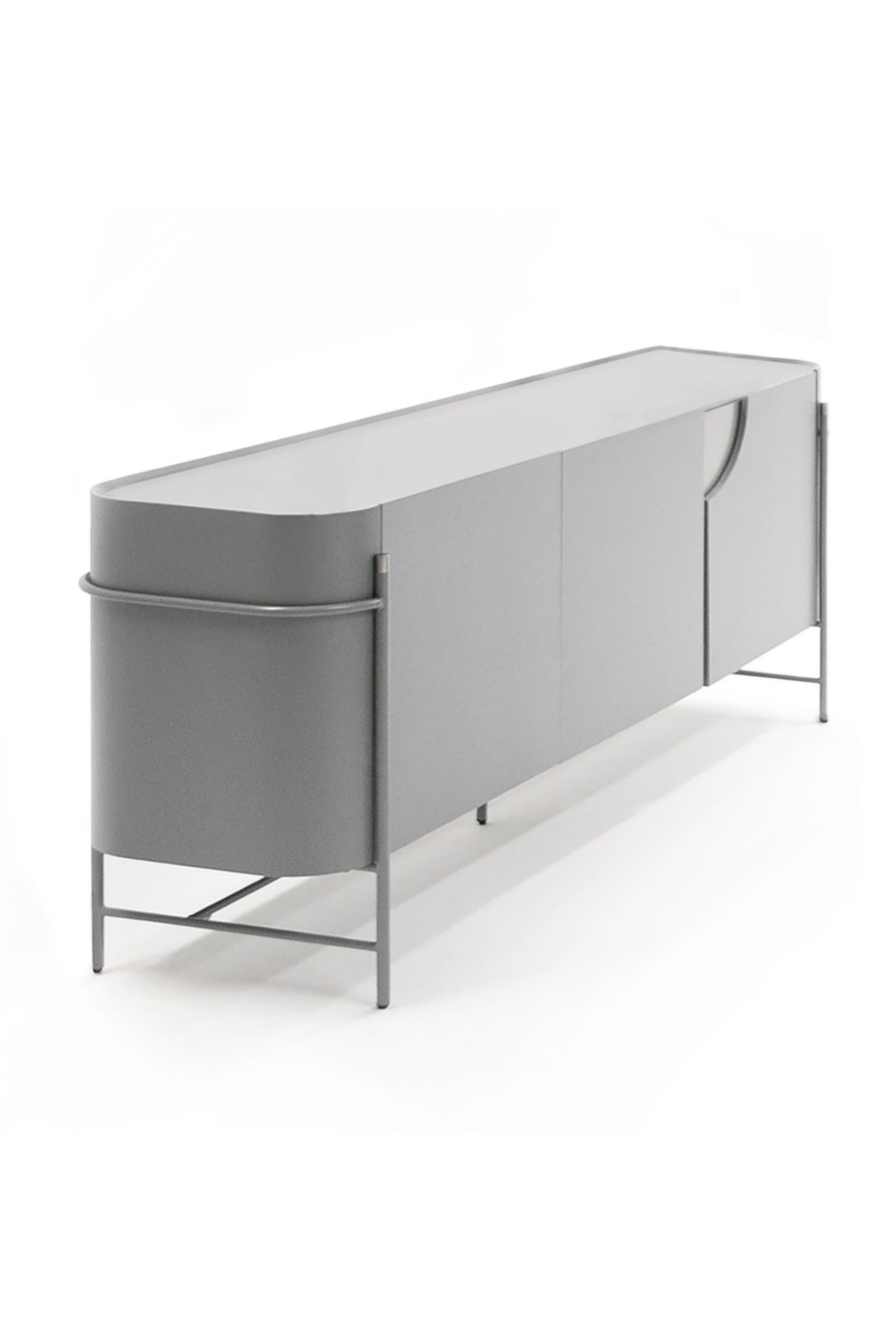 Matte Gray 3-Door Sideboard | OROA Modern Hadler | Oroa.com
