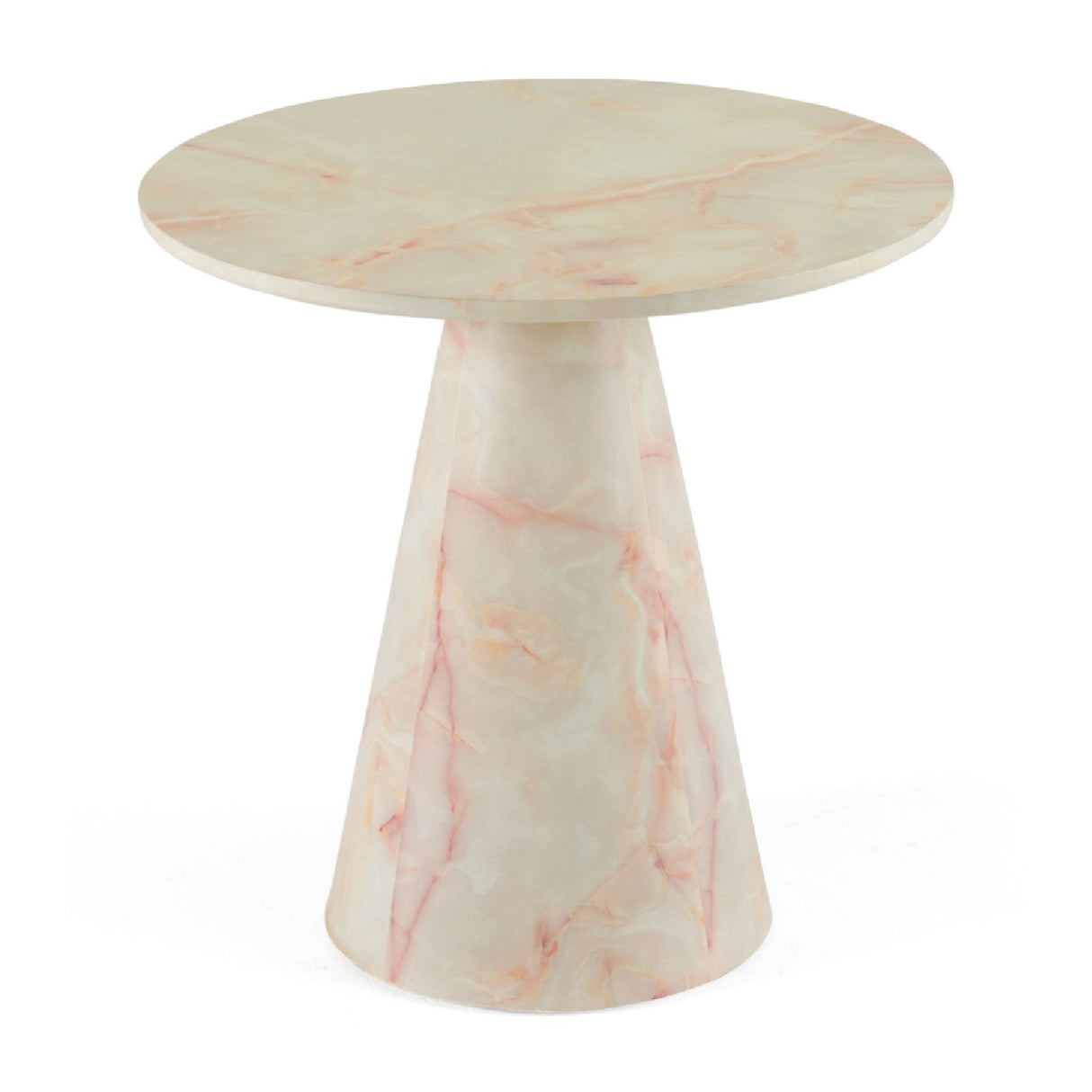 Marble Conical Base End Table – Pampa – side view