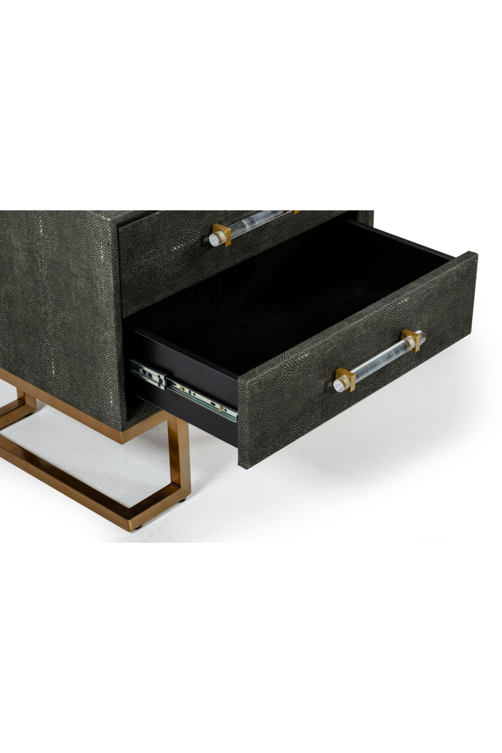 Gray Shagreen 2-Drawer Nightstand | OROA Modern Howard | Oroa.com